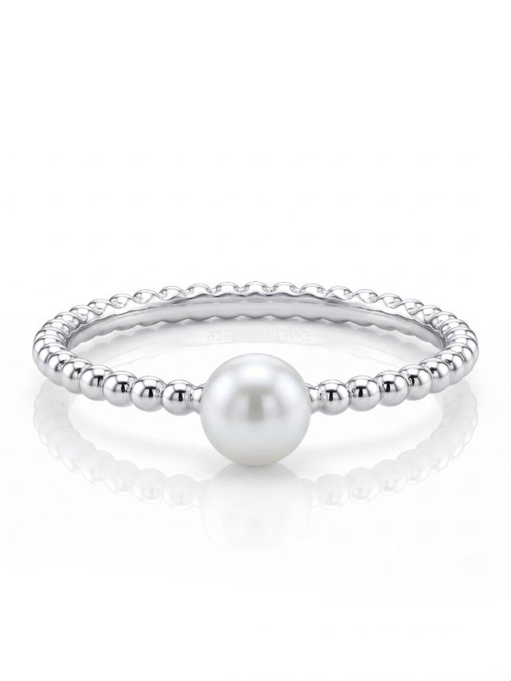 Dainty Pearl Ring, 925 Sterling Silver Charmed Aroma